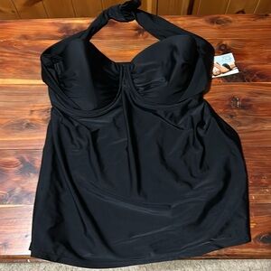 NWT tankini style swim top with underwire 36DD